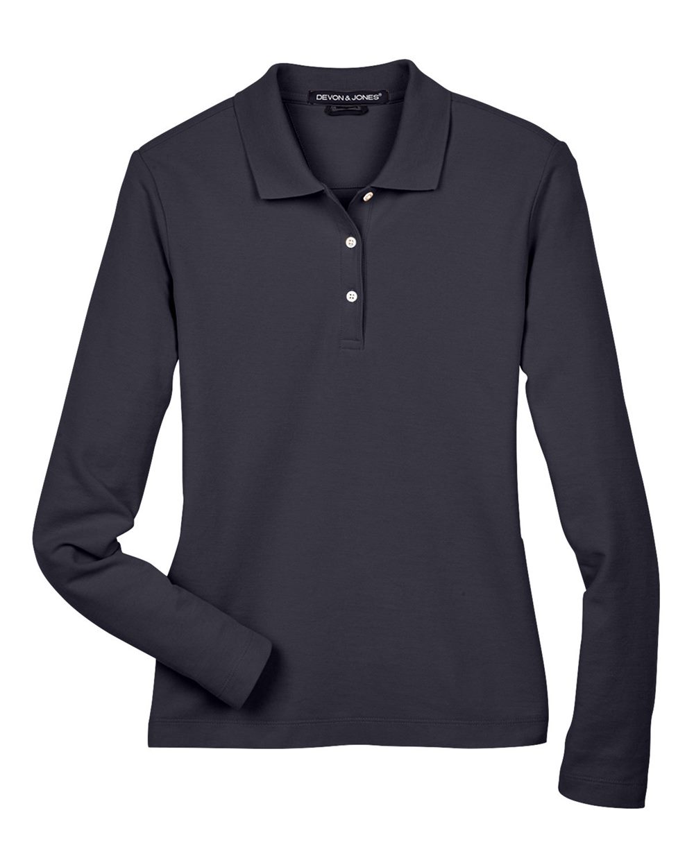 Women's Pima Piqué Long Sleeve Polo - D110W