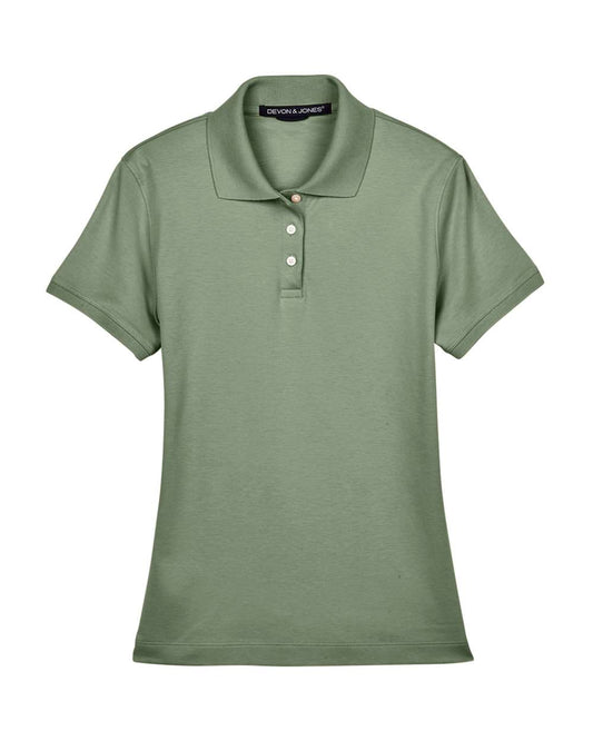 Women's Perfect Pima Interlock Polo - D140SW