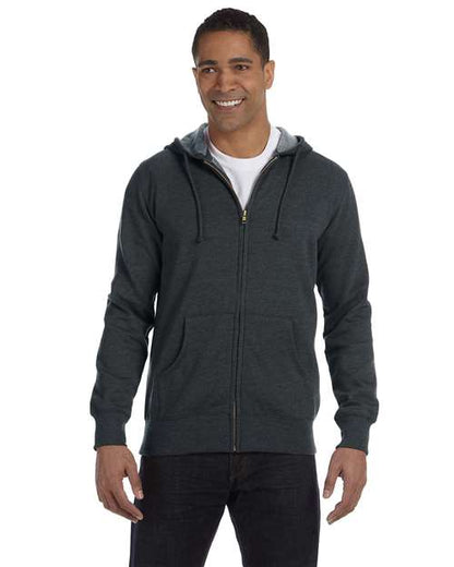 Unisex Heathered Full-Zip Hooded Sweatshirt - EC5680