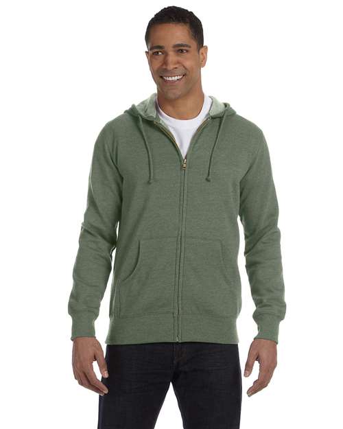 Unisex Heathered Full-Zip Hooded Sweatshirt - EC5680