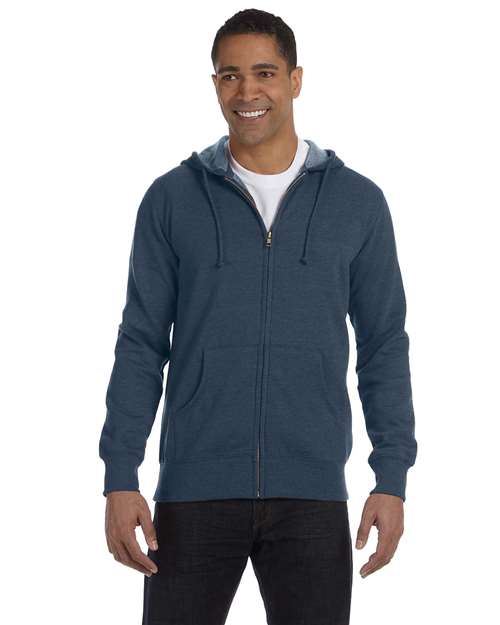 Unisex Heathered Full-Zip Hooded Sweatshirt - EC5680