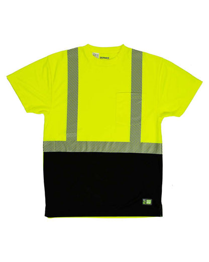 Men's Hi-Vis Class 2 Color Blocked Pocket T-Shirt - HVK017
