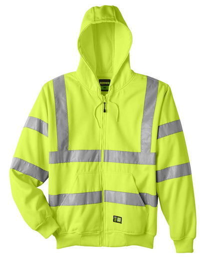 Men's Berne Hi-Vis Class 3 Lined Hooded Sweatshirt - HVF021