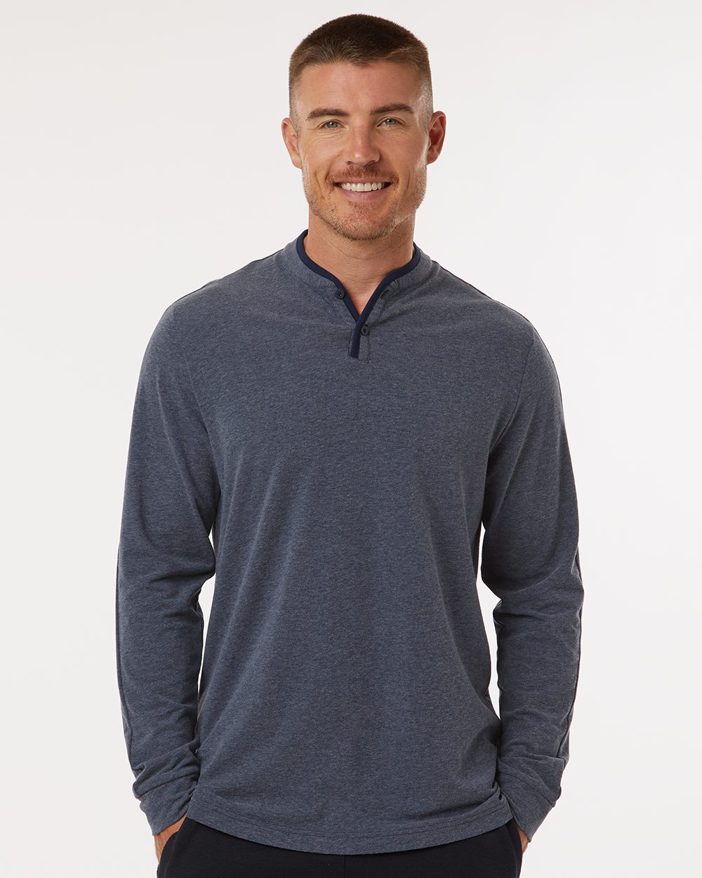 Men's Henley Long Sleeve T-Shirt - A597