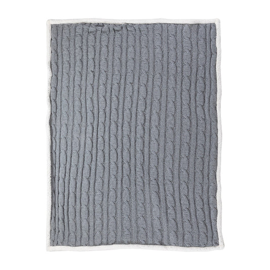Cable Knit Chenille Throw