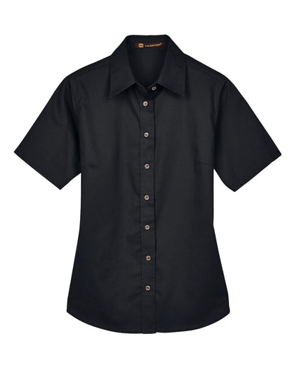 Women's Easy Blend™ Short Sleeve Twill Dress Shirt with Stain-Release - M500SW