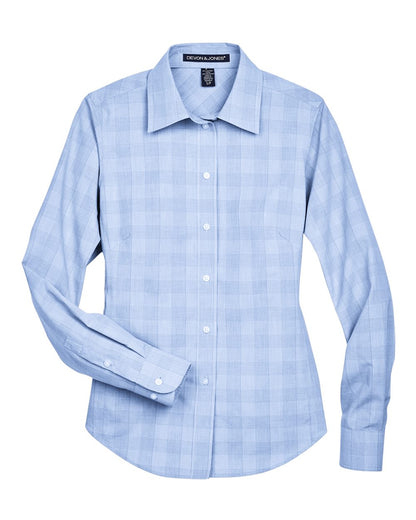 Women's Crown Collection® Glen Plaid Woven Dress Shirt - DG520W