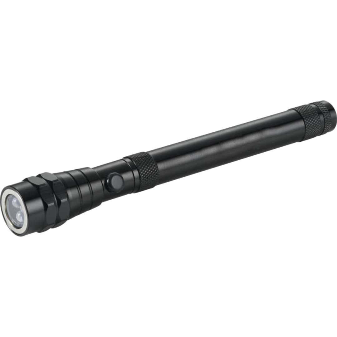 Black Flare Telescopic LED Magnetic Flashlight
