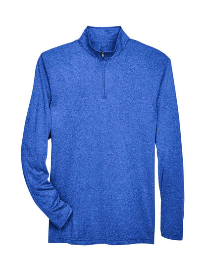 Men's Cool & Dry Heathered Performance Quarter-Zip Pullover - 8618
