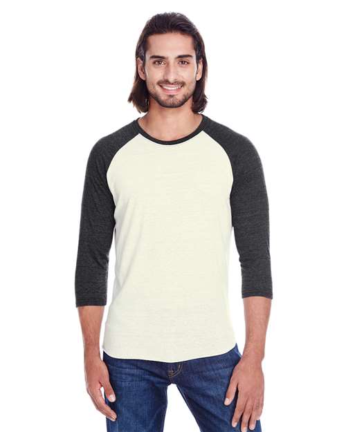 Unisex Triblend Three-Quarter Sleeve Raglan T-Shirt - 302G