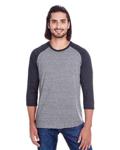 Unisex Triblend Three-Quarter Sleeve Raglan T-Shirt - 302G