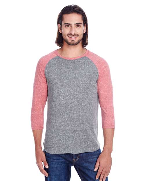 Unisex Triblend Three-Quarter Sleeve Raglan T-Shirt - 302G