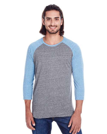 Unisex Triblend Three-Quarter Sleeve Raglan T-Shirt - 302G
