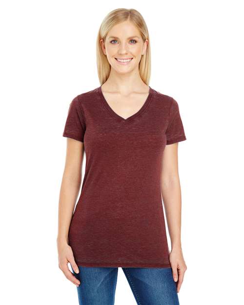 Women's Cross Dye V-Neck T-Shirt - 215B