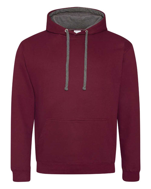 Unisex Midweight Varsity Contrast Hooded Sweatshirt - JHA003