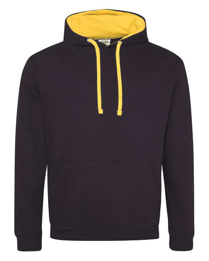 Unisex Midweight Varsity Contrast Hooded Sweatshirt - JHA003