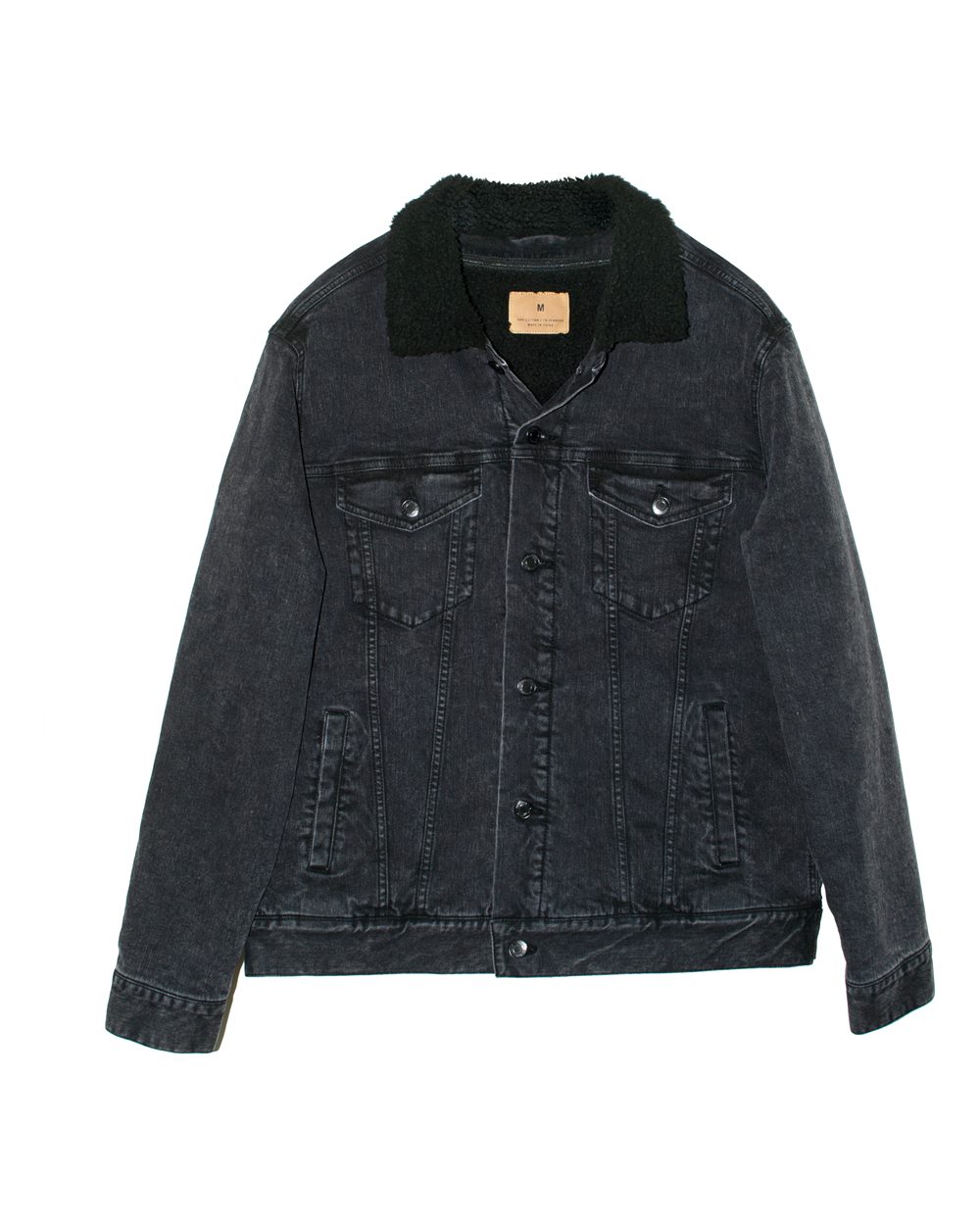 Unisex Sherpa-Lined Denim Jacket - 372J