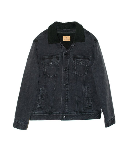 Unisex Sherpa-Lined Denim Jacket - 372J