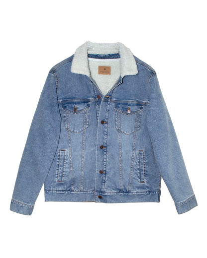 Unisex Sherpa-Lined Denim Jacket - 372J