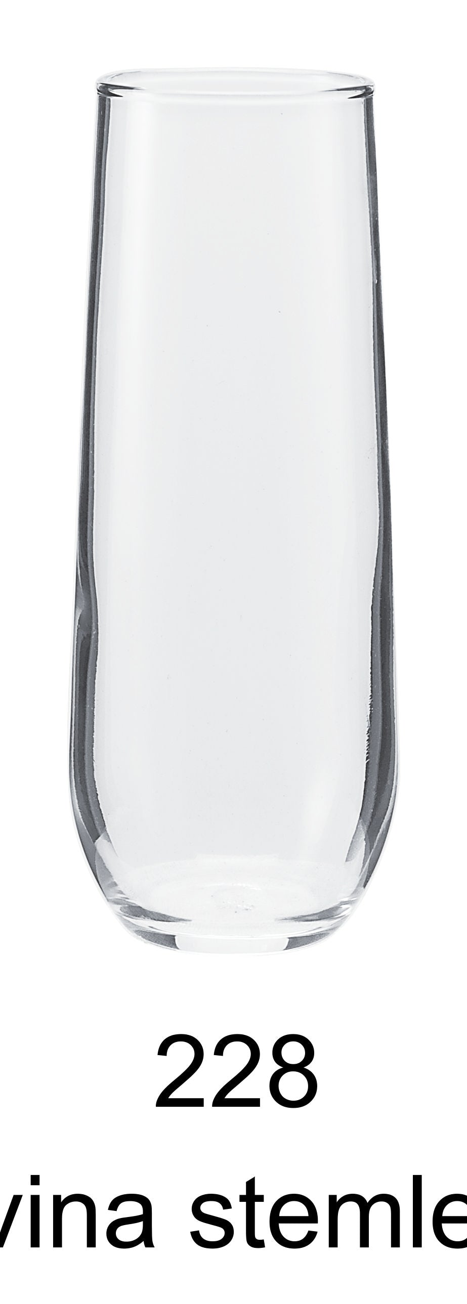 8.5 oz vina stemless flute