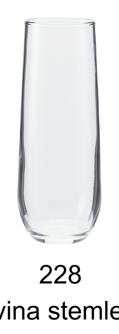 8.5 oz vina stemless flute