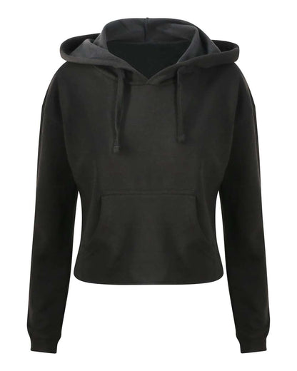 Women's Girlie Cropped Hooded Fleece with Pocket - JHA016