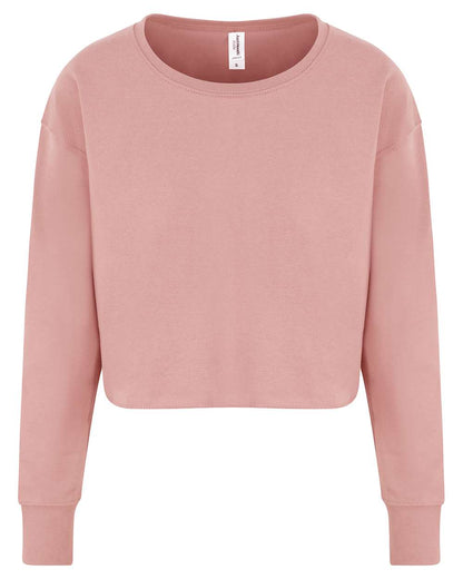 Women's Cropped Crewneck Sweatshirt - JHA035