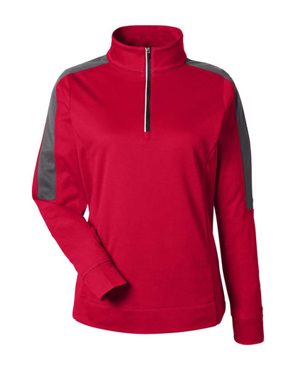 Women's Market Snag Protect Mesh Colorblock Quarter-Zip Pullover - CE404W