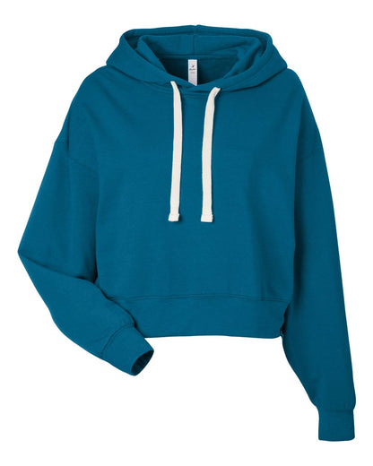 Women's Vintage Oversized Cropped Hooded Sweatshirt - PDP1725