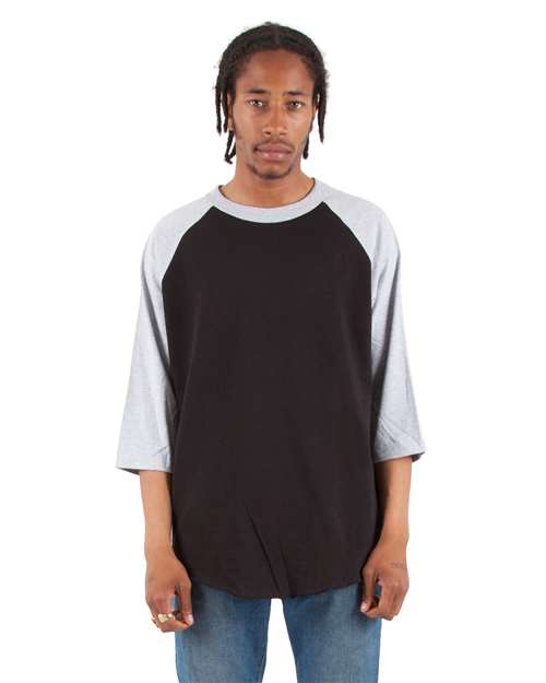 Unisex Raglan Three-Quarter Sleeve T-Shirt - SHRAG