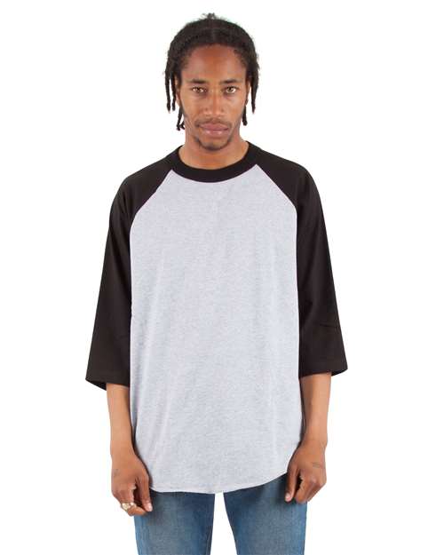 Unisex Raglan Three-Quarter Sleeve T-Shirt - SHRAG