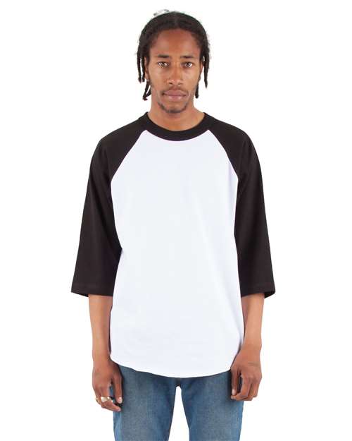 Unisex Raglan Three-Quarter Sleeve T-Shirt - SHRAG