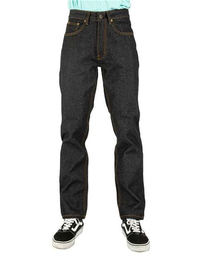 Unisex Raw Denim Straight-Leg Jean Pants - SHRDJ