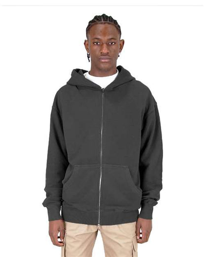 Unisex Max Heavyweight Garment-Dyed Double-Zip Hooded Sweatshirt - SHGDZ