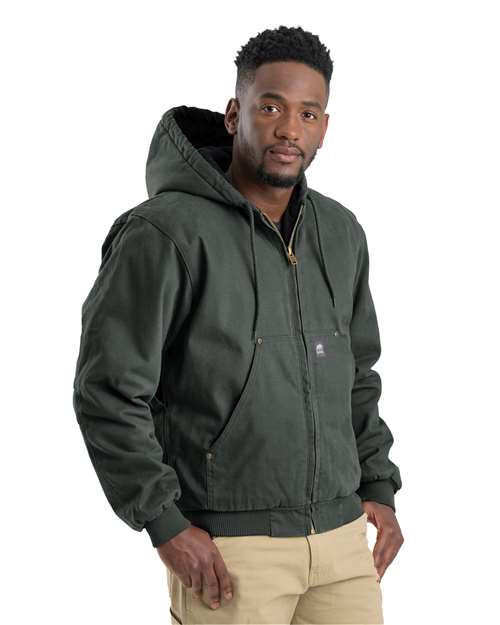 Men's Tall Heartland Washed Cotton Duck Hooded Jacket - HJ375T