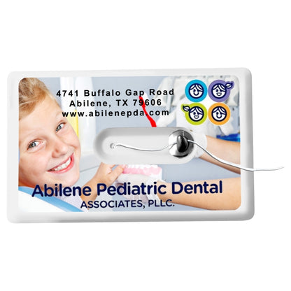 44 Yards Credit Card Size Dental Floss Dispenser with Mirror and Pouch