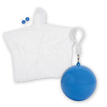 Rain Poncho in Ball Keychain