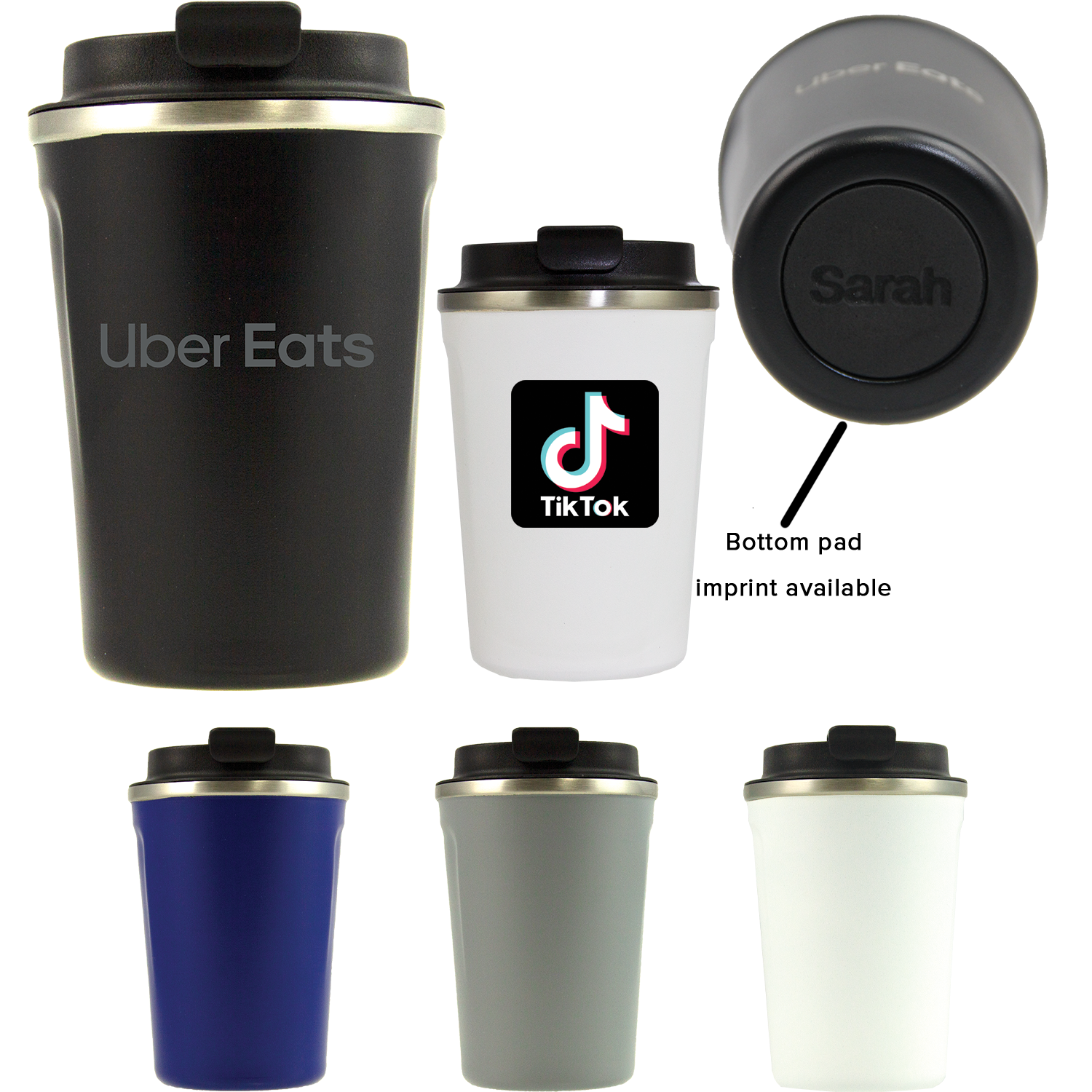 Black 13 oz Stainless To-Go Coffee Tumbler