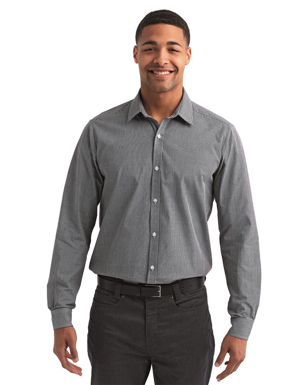 Men's Microcheck Gingham Cotton Shirt - RP220