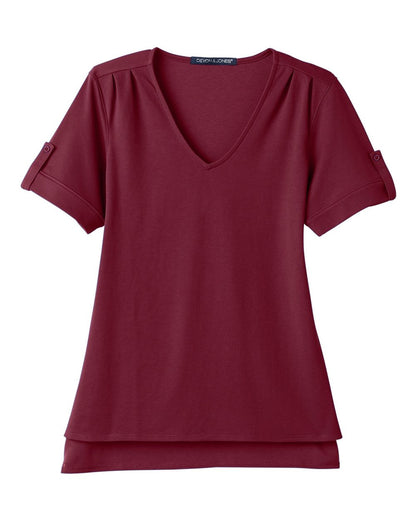 Women's CrownLux Performance® Plaited Rolled Sleeve Shirt - DG20WB