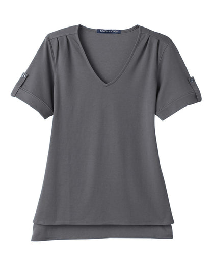 Women's CrownLux Performance® Plaited Rolled Sleeve Shirt - DG20WB