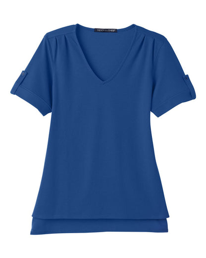 Women's CrownLux Performance® Plaited Rolled Sleeve Shirt - DG20WB