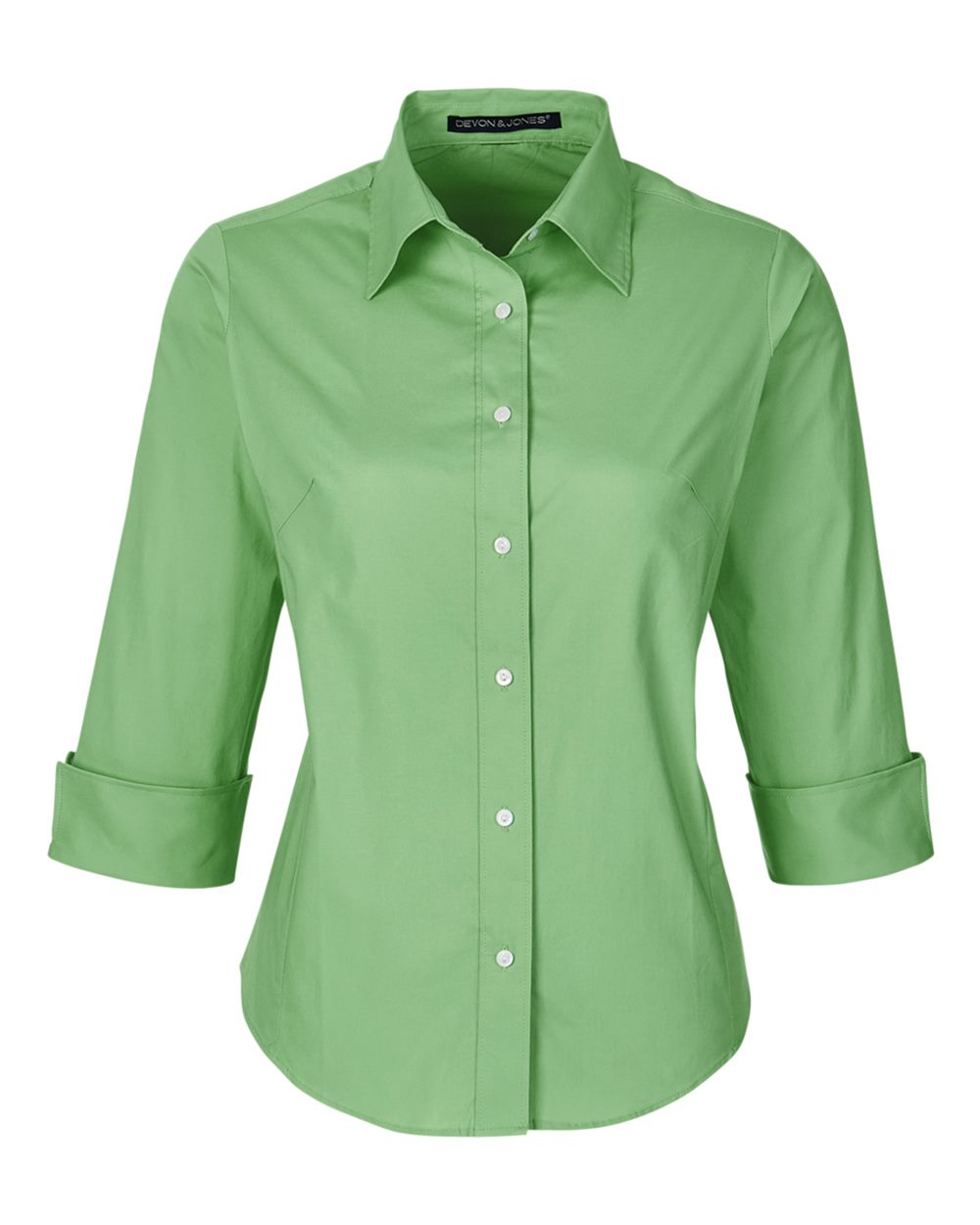 Women's Perfect Fit™ Three-Quarter Sleeve Stretch Poplin Dress Shirt - DP625W