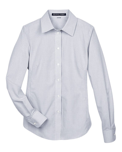 Women's Crown Collection® Micro Tattersall Woven Dress Shirt - DG510W