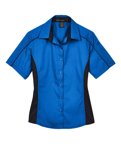 Women's Fuse Colorbloack Twill Short Sleeve Shirt - 77042