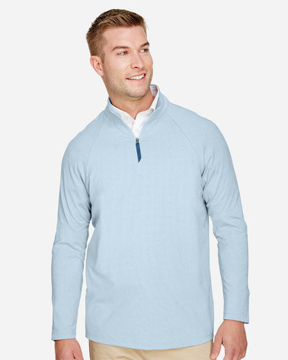 Men's CrownLux Performance® Clubhouse Micro-Stripe Quarter-Zip Pullover - DG480