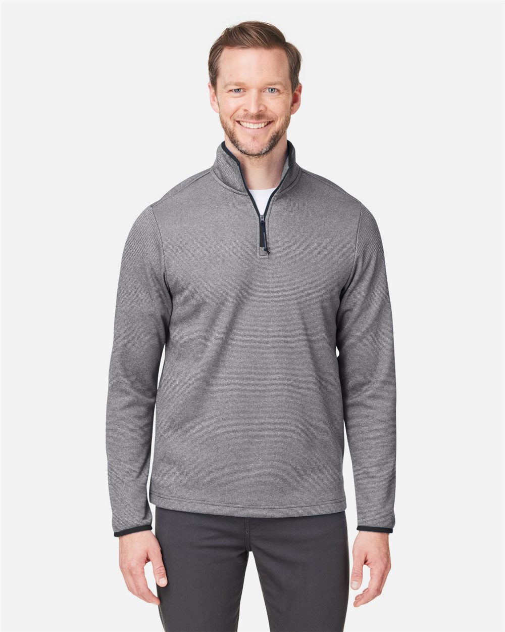 Men's Venture Heathered Stripe Quarter-Zip Pullover - CE73