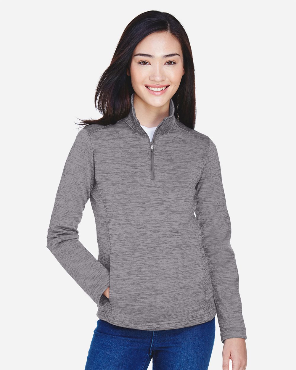 Women's Newbury Mélange Fleece Quarter-Zip Pullover - DG798W