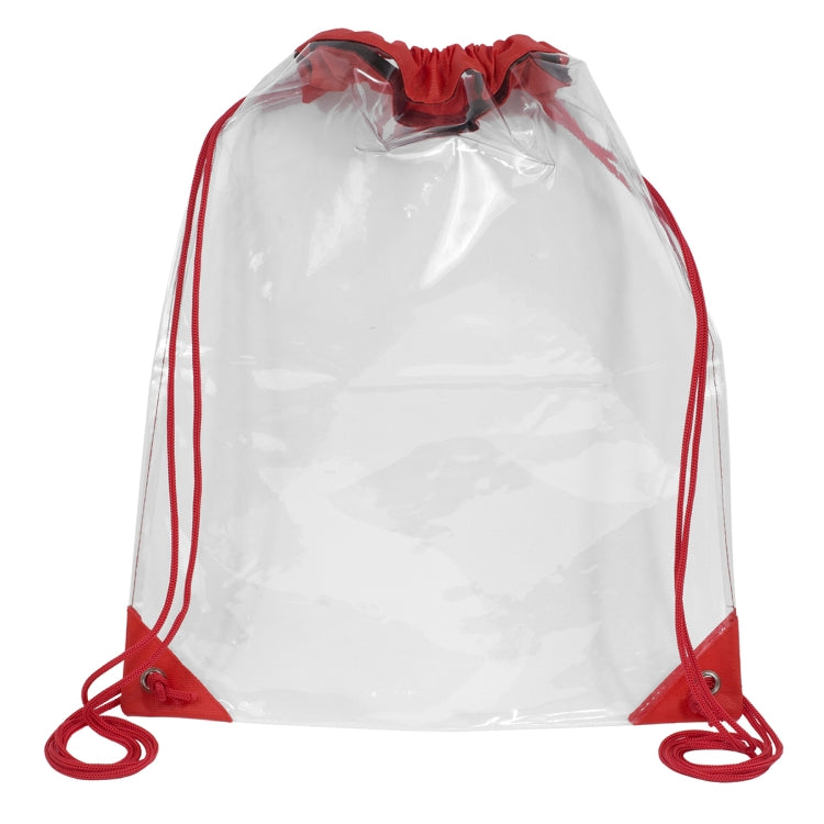 13" W x 16" H - “Everest” Tall Clear Drawstring Cinch Pack Backpack