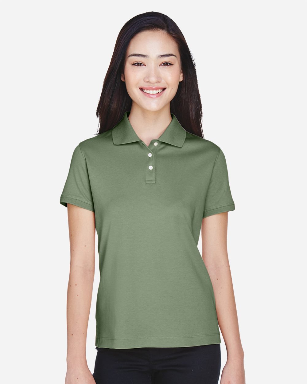 Women's Perfect Pima Interlock Polo - D140SW
